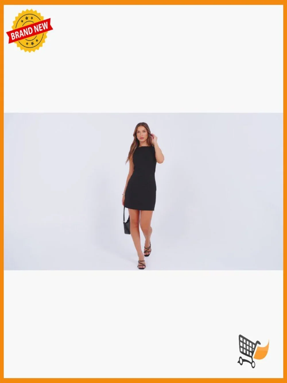 Sleeveless Boat Neck Mini Dress Slim Fit Bodycon Party Club Dress - Picture 7 of 7
